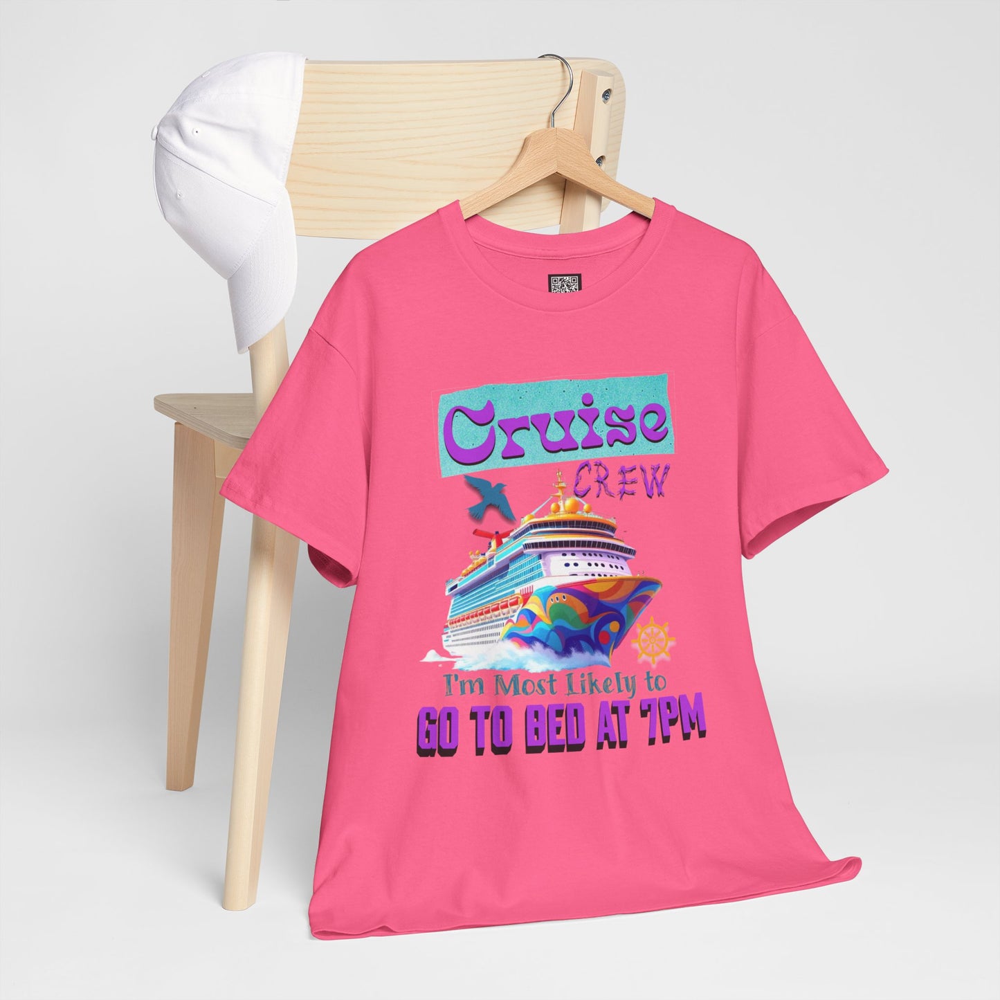 Cruise Crew Unisex Heavy Cotton Tee, Vacation Shirt, Funny Travel Gift, Cruise Enthusiast Apparel, Summer Tee, Sea Adventure Wear