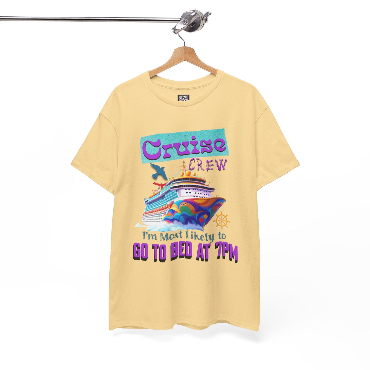 Cruise Crew Unisex Heavy Cotton Tee, Vacation Shirt, Funny Travel Gift, Cruise Enthusiast Apparel, Summer Tee, Sea Adventure Wear